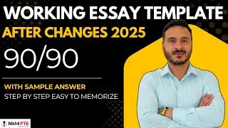 WORKING PTE ESSAY TEMPLATE - 2025 || STEP BY STEP IN HINDI II  PTE BY NIKHIL || #nikhilpte