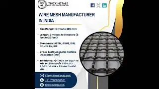 Wire Mesh | Round Bar | Demister Pad- Timex Metals