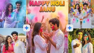 Holi Photo Editing With Girlfriend In Gemini | Couple Holi Photo Editing In Gemini 