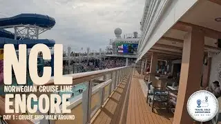 NCL Encore Is HUGE! 🚢😱 Boarding Day + First Walk Around