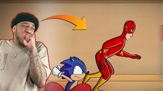 Sonic vs. The Flash - Rap Battle! (REACTION) @FreshyKanal