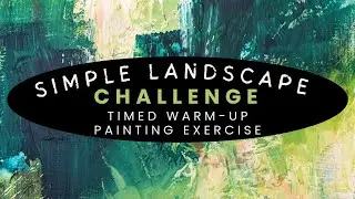 Simple Landscape: Abstract Painting Warm-up Exercise #abstractpainting #paintingtutorial