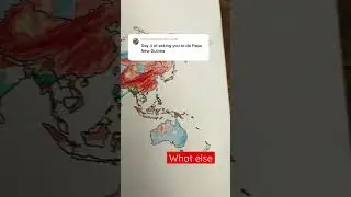 Drawing Papua New Guinea flag on map #geography #drawing #flags #map
