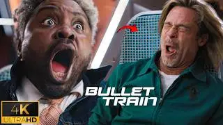 Brad Pitt Fights Brian Tyree Henry Silently - Bullet Train 4k scene