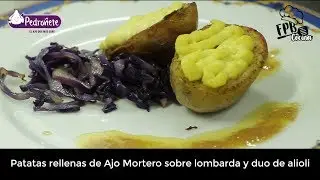 I Concurso Cocina con Pedroñete: Patatas rellenas de Ajo Mortero sobre lombarda y duo de alioli