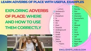 Exploring the Use of Adverbs of Place with Useful Examples