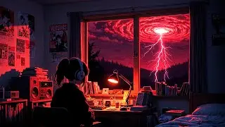 HAWKINS STUDY SESSION 📼 80s Synthwave + Alpha Waves & Brown Noise [Deep Work]