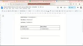 Append Sheet data to a Doc with varying Table sizes demo