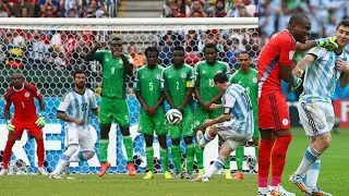 The Day Lionel Messi Impressed Nigerian Goalkeeper with His Freekick. #leomessi #messi #worldcup2014