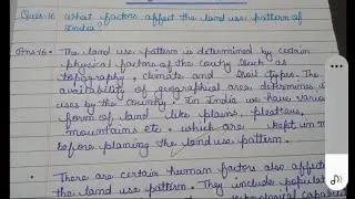 what factors affectwhat factors affect the land use pattern of India class 10th geo chapter 1