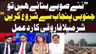 If New Provinces Are to Be Created, Start with South Punjab, says Sharmila Farooqi