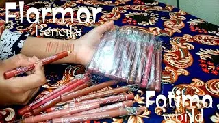 Flormar lip pencils || Testing 12 Different Shades || Fatima World 🌍