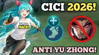 CICI MOVEMENT SPEED HACK VS. YU ZHONG! (100% broken!💀) CICI BEST BUILD AND EMBLEM -MLBB