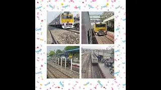 3 EMU brothers with Express spcl. #emulocaltrain #expresstrain #wintervibes #indianrailways #rail