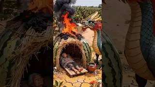 The dragon blew out  the fire 🐲 #dragon #fireplace #aivideos #cartoonsforkids