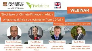 A stocktake of climate finance in Africa - What should Africa be looking for from COP28?