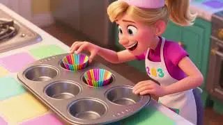 Number Bakery Song Learn to Count 1 to 10 with Baby Chef & Cupcake Fun