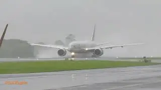 🌧️HEAVY RAIN REROUTING🌧️ Qatar Airways Boeing 777F Landing on RWY 07 at San Jose (SJO/MROC)