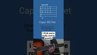 i think you're really cool by guardin- Acoustic Guitar Tab #shorts