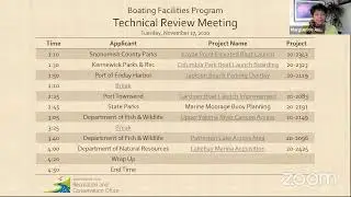 Boating Facilities Program 2020 Technical Review