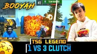 TSG LEGEND 1 VS 3 CLUTCH | TSG OP BOLTE SABKI KHOPDI KHOLTE | FREE FIRE ESPORTS HIGHLIGHTS