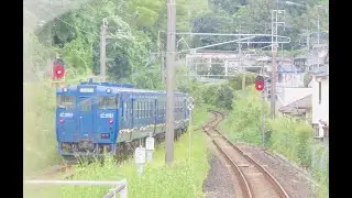 長崎本線　2023.9.23　長崎駅→江北駅　　後面展望　架線撤去中