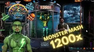 1200X NO MONSTER MASH!🔥ROLETA APAGOU E A FORRA CHEGOU!🔥#lightningstorm #bigwin  #bonus  #viralvideo