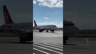 WOW! 😍 Air Malta&rsquo;s A320neo ARRIVES in Style at Malta Airport 🇲🇹