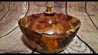 Burl mixed with resin bowl changed into box!