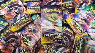 Opening 75x Pokemon Champion's Path Booster Packs!