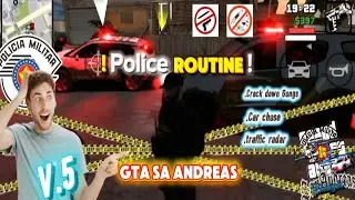 GTA SA POLICE MOD ANDROID | ARREST GANGS + DRUG + WEAPONS ‼️