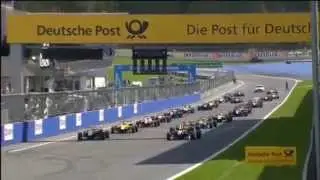 European Formula 3 2014. Red Bull Ring. Max Verstappen and Esteban Ocon Contact at first corner