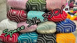 Space Silk Original Bids Work Fabric..christmas & Pongal collection At Lakshmi's MAGUVA FASHIONS