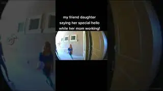 My friend daughter saying hello😂. #ringdoorbell #hello #shorts #kids #ring #funnyvideos