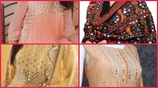 Most beautiful Mirror work dress design. stylish and elegant Mirror work.