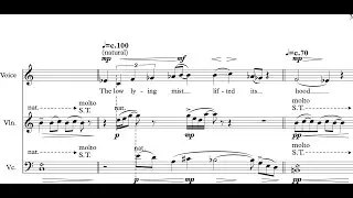 George Marshall - Bach and the Sentry for Voice, Violin and 'Cello (2020) [Score-Video]
