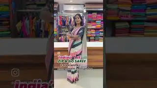 India&rsquo;s 1 st  ZIP &  GO READYMADE saree @ sreesaisilks Nanganallur Chennai