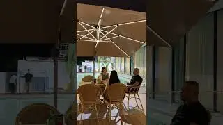 Nighttime Essential:Patio Umbrella With Led Lights
