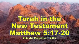 Torah in the New Testament: Matt 5:17-20 Not an Iota, not a Dot