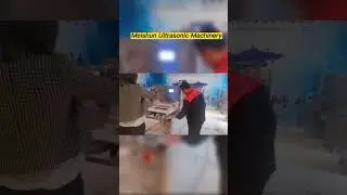 Frozen sheet cake test cutting in factory