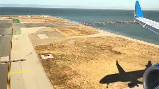 Shadow Chasing Embraer 175 San Francisco SFO Runway 28L Landing September 22, 2025