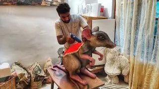 Making of Mushakraj (Ganpati Bappa Vahan) | Ganpati decoration part 2 | Painting 3D Mouse sculpture