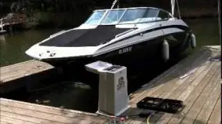 Poly Lift loading Regal boat.