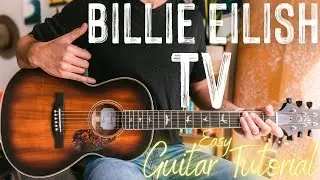 TV Billie Eilish Guitar Tutorial // TV Guitar // Guitar Lesson #953