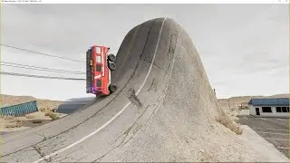 Rollover Pileup Crashes #1 - BeamNG Drive | Crashboompunk - Fire Truck Accident