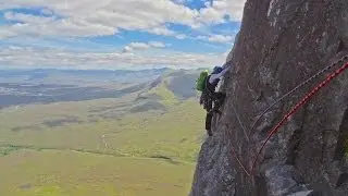 Rock Climbing on The Buachaille - North Face Route - Buachaille Etive Mor