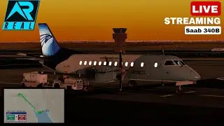 🔴 Live Streaming New around the world 7th Event | Real Flight Simulator | Egyptair Saab 340B