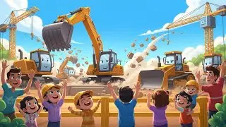 JJ and Friends Build a Town! 🏡 Fun Cartoon for Kids