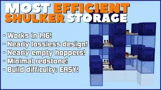 MOST EFFICIENT Shulker Storage in Minecraft 1.16!