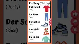 Learn German Clothing Vocabulary | Basic German Words for Beginners 👕👖🇩🇪 #germanforbeginners